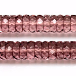 Czech Glass Fire Polished Bead - Rondelle 10x4MM LT AMETHYST