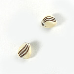 Plastic Engraved Bead - Irregular 11x8MM ANTIQUE IVORY