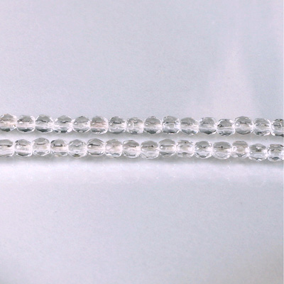 Czech Glass Fire Polish Bead - Round 03MM CRYSTAL