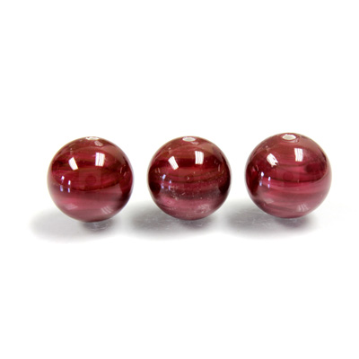 Czech Glass Lampwork Bead - Round 10MM SWIRL RED 02958