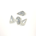 Cut Crystal Point Back Fancy Stone Foiled - Pear 10x6MM OPAL WHITE