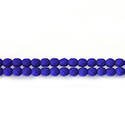 Czech Glass Fire Polish Bead - Round 04MM COATED NEON BLUE