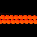 Czech Glass Fire Polish Bead - Round 06MM COATED NEON ORANGE