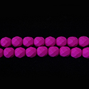 Czech Glass Fire Polish Bead - Round 06MM COATED NEON VIOLET