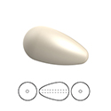 Preciosa Crystal Nacre Pearl Bead - Pear 10x6MM CREAM