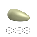 Preciosa Crystal Nacre Pearl Bead - Pear 10x6MM LIGHT GREEN
