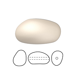 Preciosa Crystal Nacre Pearl Bead - Elliptic 16x14MM CREAM
