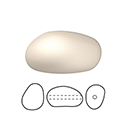 Preciosa Crystal Nacre Pearl Bead - Elliptic 11x9.5MM CREAM