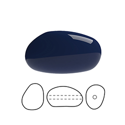 Preciosa Crystal Nacre Pearl Bead - Elliptic 16x14MM NAVY
