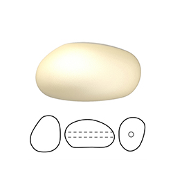 Preciosa Crystal Nacre Pearl Bead - Elliptic 11x9.5MM VANILLA
