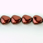 Czech Glass Pearl Bead - Potato 16x14MM RUST 14324