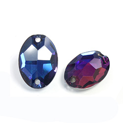 Asfour Crystal Flat Back Sew-On Stone - Oval 16x11MM REDSEA