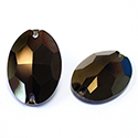 Asfour Crystal Flat Back Sew-On Stone - Oval 24x17MM JET HONEY coated
