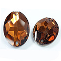 Asfour Crystal Flat Back Sew-On Stone - Oval 24x17MM BURNT SUGAR