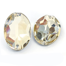 Asfour Crystal Flat Back Sew-On Stone - Oval 24x17MM GOLDEN SHADOW