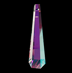 Asfour Crystal Chandelier Pendant - Hexagonal Drop - 76x16MM (3 Inch) CRYSTAL AB 1 Hole