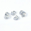 Glass Cabochon - Shell 06x7MM CRYSTAL AB  Foiled
