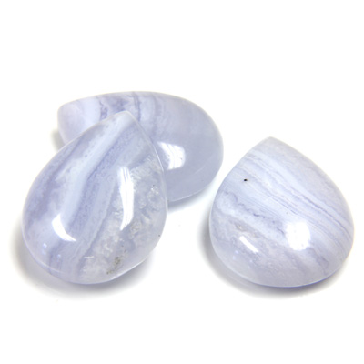 Gemstone Cabochon - Pear 20x15MM BLUE LACE AGATE