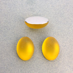 Plastic Flat Back Foiled Cabochon - Oval 18x13MM MATTE JONQUIL (DK)