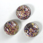 Glass Medium Dome Lampwork Cabochon - Round 18MM AMETHYST OPAL (02206)