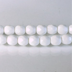 Czech Glass Fire Polish Bead - Round 07MM CHALKWHITE