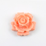 Plastic Carved No-Hole Flower - Rose 33x20MM MATTE ANGELSKIN