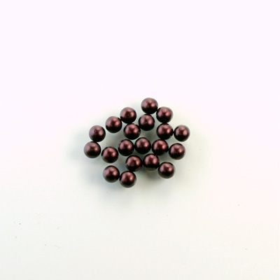 Czech Glass Pearl No-Hole Ball - 1.5MM GARNET