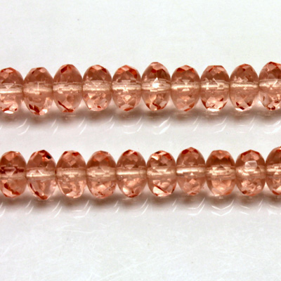 Czech Glass Fire Polish Bead - Rondelle Donut 07x4MM ROSALINE