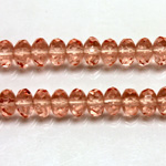 Czech Glass Fire Polish Bead - Rondelle Donut 07x4MM ROSALINE