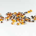 Plastic Point Back Foiled Chaton - Round 2MM TOPAZ