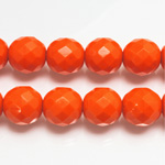 Czech Glass Fire Polish Bead - Round 12MM ORANGE