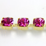 Preciosa Crystal Rhinestone Cup Chain - SS29 FUCHSIA-RAW