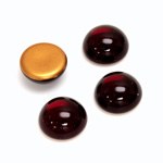 Glass Medium Dome Foiled Cabochon - Round 13MM GARNET