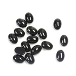 Gemstone Cabochon - Oval 07x5MM BLACK ONYX