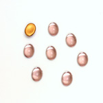 Glass Medium Dome Foiled Cabochon - Oval 07x5MM LT AMETHYST