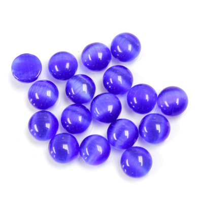 Fiber-Optic Cabochon - Round 06MM CAT'S EYE ROYAL BLUE