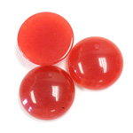 Gemstone Flat Back Cabochon - Round 18MM QUARTZ DYED #44 RED