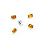 Plastic Point Back Foiled Stone - Cushion Octagon 06x4MM TOPAZ