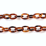 Plastic Chain Smooth Oval Link 13x9MM TORTOISE