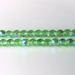 Czech Glass Fire Polish Bead - Round 05MM PERIDOT AB