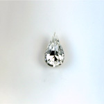 Glass Point Back Foiled Tin Table Cut (TTC) Stone - Pear 08x4.8MM CRYSTAL