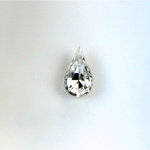 Glass Point Back Foiled Tin Table Cut (TTC) Stone - Pear 08x4.8MM CRYSTAL