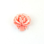 Plastic Carved No-Hole Flower - Rose 18MM MATTE TWO TONE ANGELSKIN