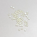 Glass Medium Dome Cabochon Pearl Spray Finish - Round 02.5MM WHITE