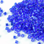 Czech Glass Seed Bead - 2 Cut Hex 10/0 SAPPHIRE SL 37080