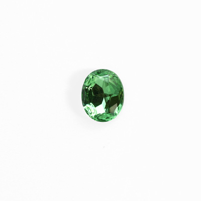 Glass Point Back Foiled Tin Table Cut (TTC) Stone - Oval 08x6MM PERIDOT