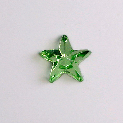 Preciosa Glass Flat Back Foiled Rauten Rose - Star 10MM PERIDOT