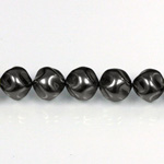 Czech Glass Pearl Bead - Baroque Round 06MM BLACK 70449