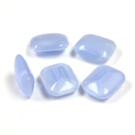 Glass Point Back Buff Top Stone Opaque Doublet - Cushion Octagon 10x8MM BLUE MOONSTONE