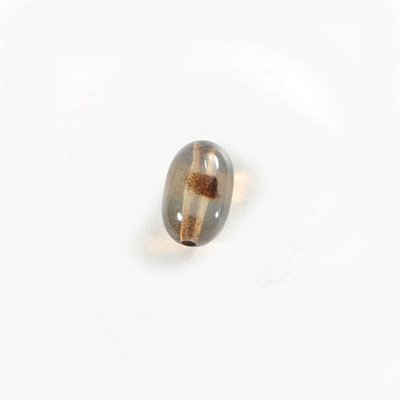 Plastic  Bead - Mixed Color Smooth Oval 15x10MM WHITE TORTOISE